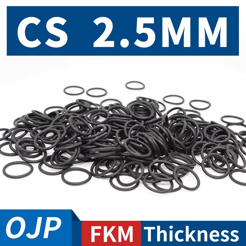 Thickness CS2.5mm Black FKM Fluorine Rubber O-rings Seals Gasket Washer temperature resistant wear-resistant oring