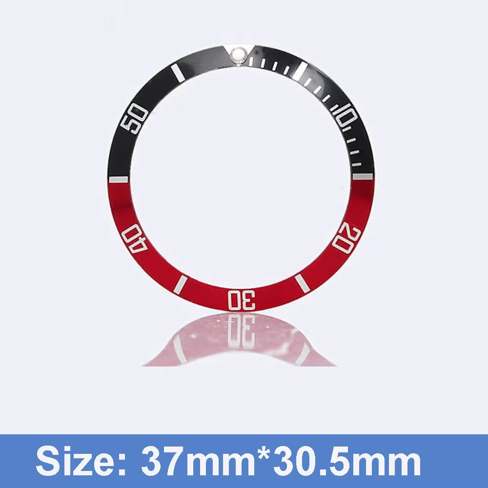 37*30.5mm Watch Face Aluminum Loop Bezel Insert Ring Mens Watch Replacement Part Accessories Watch Face Watch Bezel Repair Tool