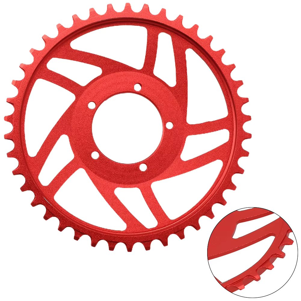 Offset Correction Aluminum Alloy 42T Chain Ring for BAFANG BBS01 BBS02 Ebike Electric Bicycle Improved Efficiency