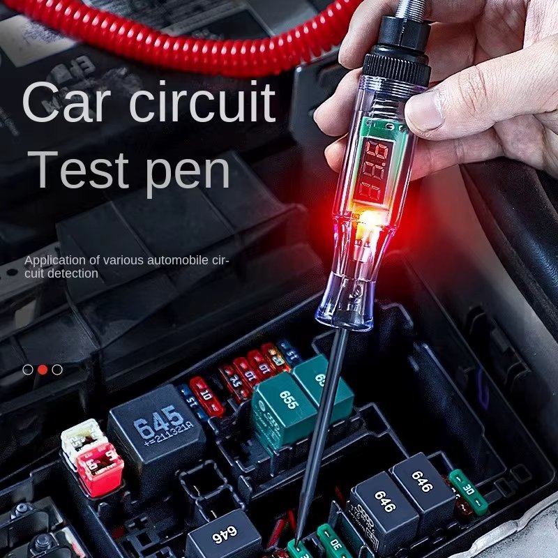 Car Truck Voltage Circuit Tester Auto 6V 24V Tools Car Diagnostic Probe Test Pen Light Bulb Electric Measuring Pen Tools