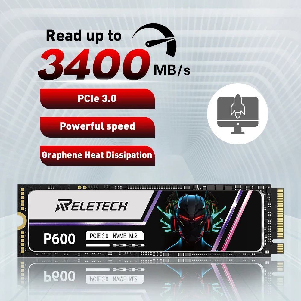 Reletech P600 m.2 ssd PCIe3.0×4 nvme 1TB 2TB M.2 2280 SSD Internal Hard Disk for Laptop Desktop