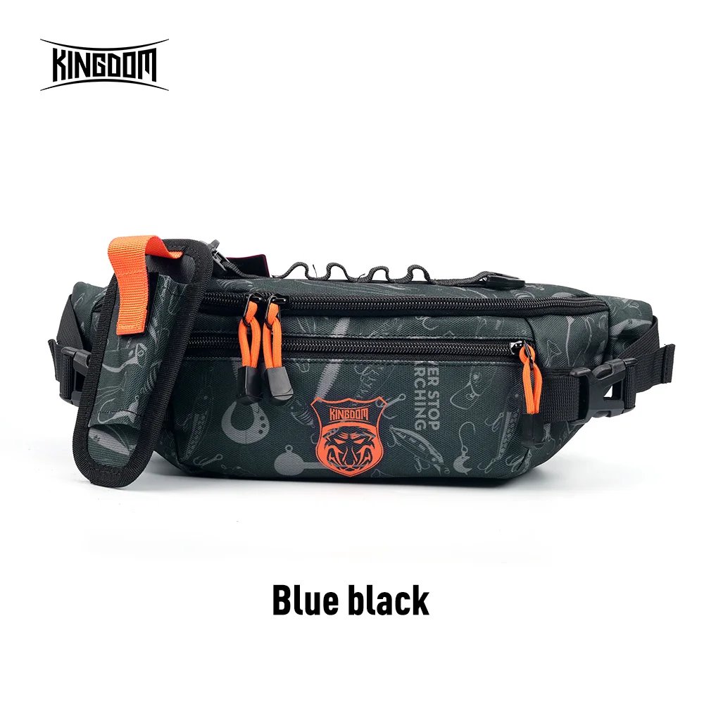 Kingdom Multifunctional Lure Fishing Backpack 20*11*11cm Waist Chest Tactical Waterproof Fanny Pack Outdoor Sports Tackle Bag
