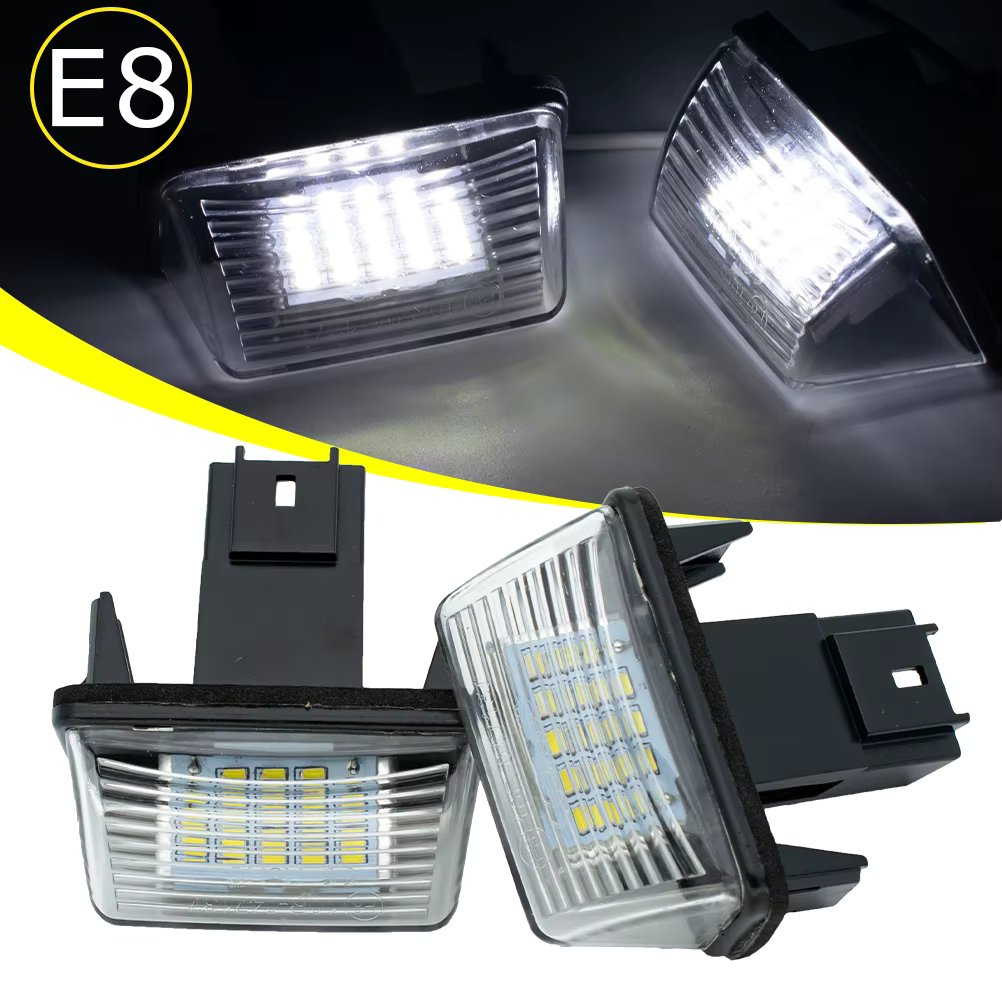 2pc LED License Number Plate Light For Citroen C3 C4 C5 Berlingo Saxo Xsara Picasso For Peugeot 206 207 306 307 308 5008