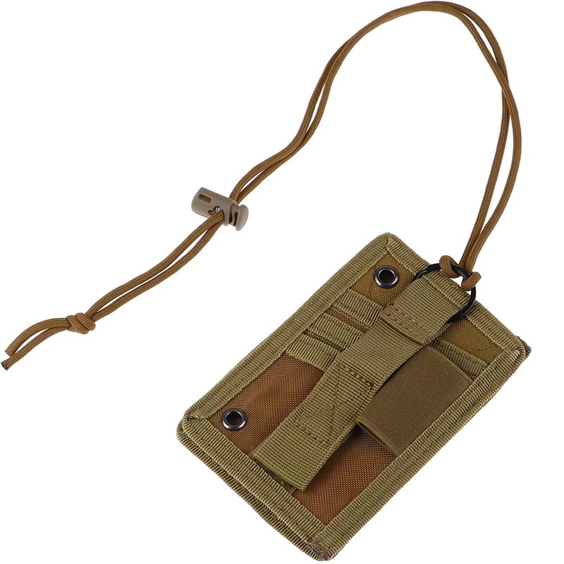 1PCS Army Fan Tactical ID Card Case Patch ID Card Holder Neck Lanyard And Credit Card Organizer