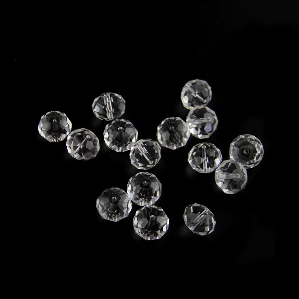 2/3/4/6/8/10/12/14/16/18mm Clear Crystal Faceted Rondelle Beads for Jewelry Making Diy Beads for Bracelets and Necklaces