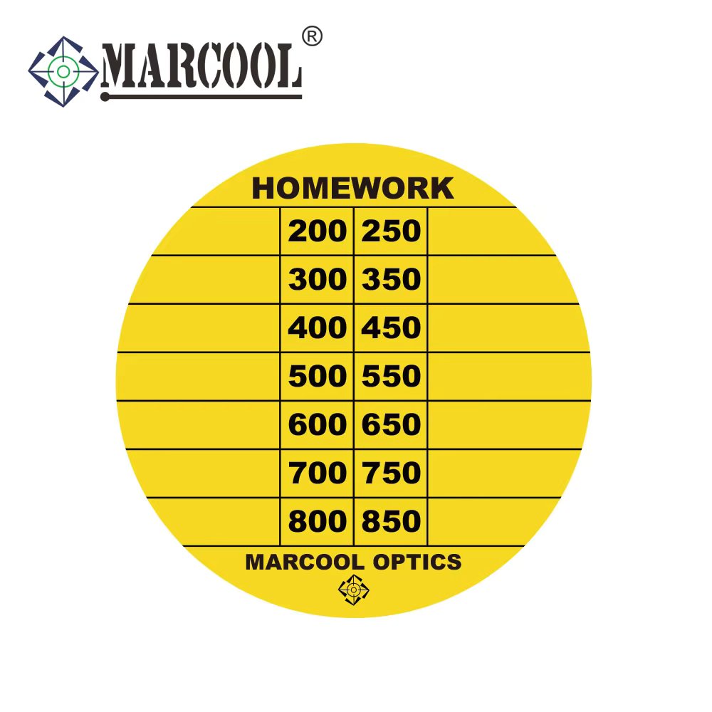 Marcool Scope DOPE Sticker Scope Sticker Recording drop Yellow 10pcs/20pcs Hunting Optics Accessoires