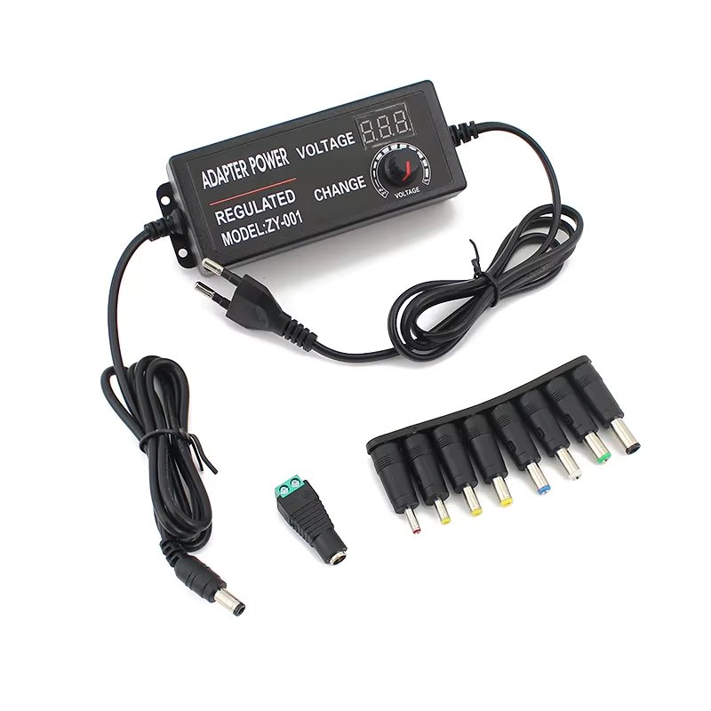 AC Adjustable Power Supply 3V-24V 3A AC DC with 9 Plug Connect Universal Adapter Adjustable AC TO DC 220V 110V TO 3V 24V 9W 72W