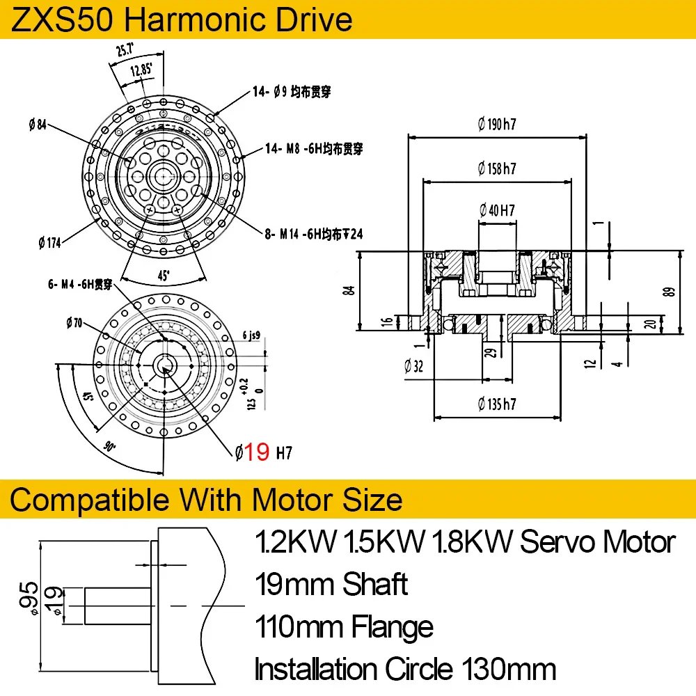 ZXS50 For 110mmServo