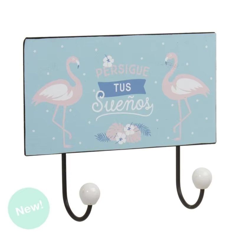 Double Flamingo coat hanger Wall "chase your dreams" 956996