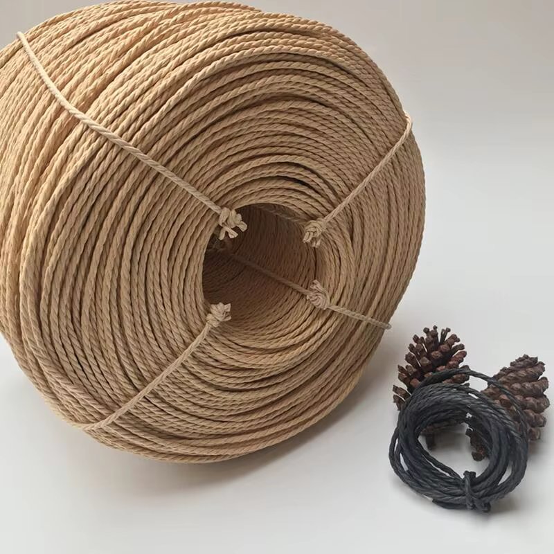 1KG 4mm/4.5mm Y Chair Cane Chair Three Strand Waterproof Kraft Paper Rope Woven Furniture Cat Climbing Frame Cushion Material
