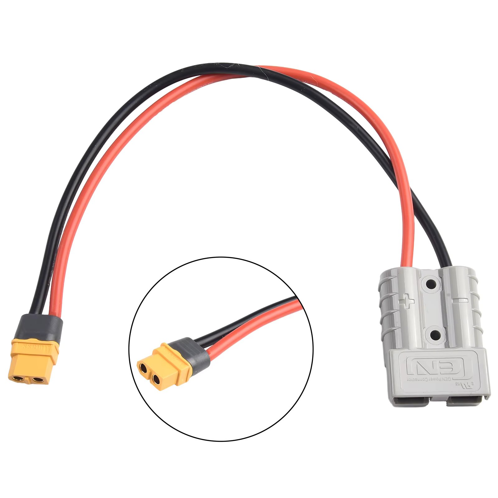 1PCS 50AMP 600V For Anderson Connector Plug To XT60 Adapter FSP-2 Series 30cm Portable Electrical Equipment Accessories