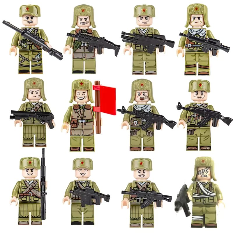 Puzzle Assembled building block SWAT figurine military police figurine boy educational toy christmas