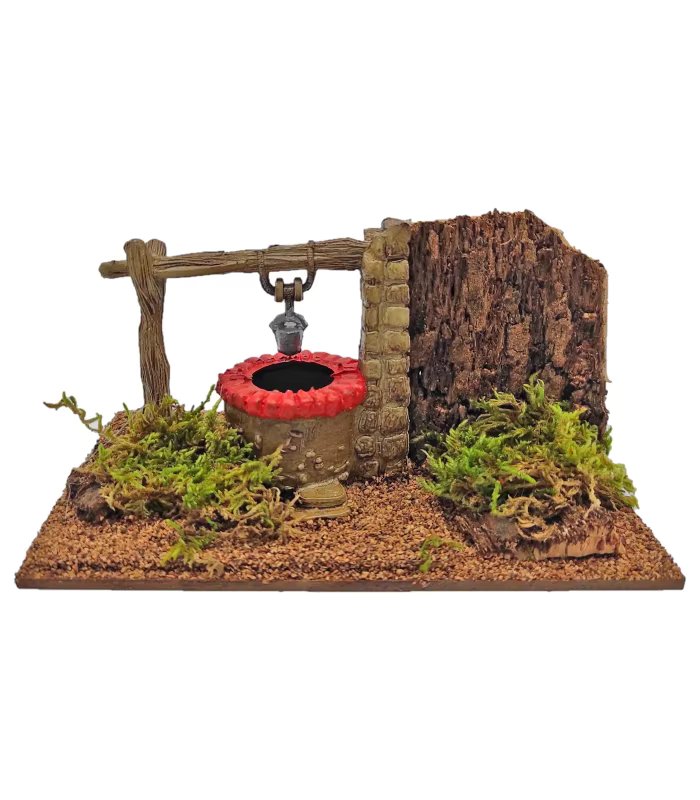 Tradineur 8*15,5*9 cm Christmas Nativity Scene Pit Resin Cork Nativity Scene Christmas Art Decoration