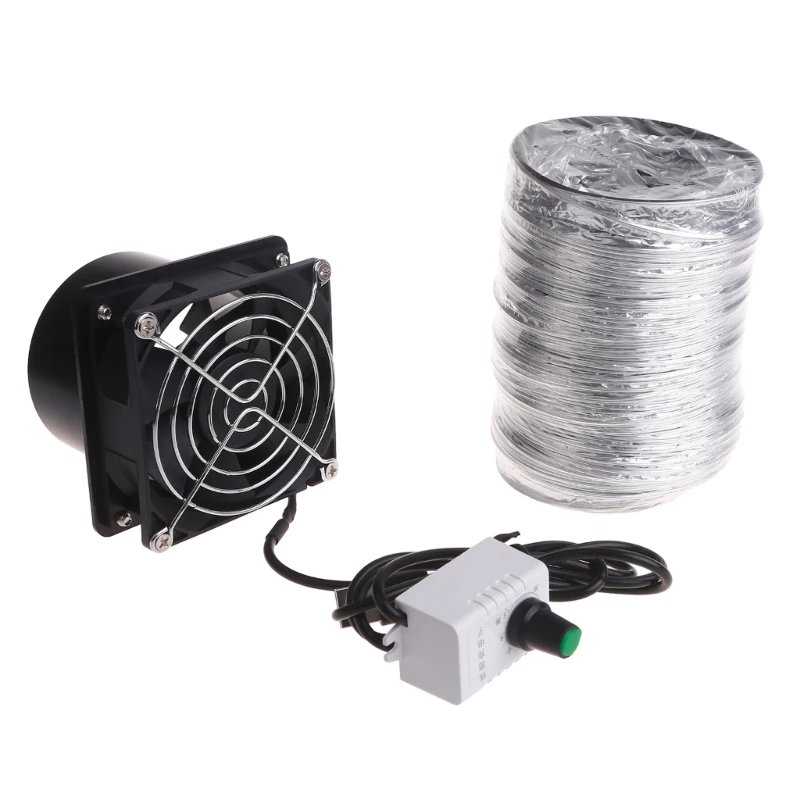 USB Adjustable Speed Air Ventilation Blower Inline Booster Window Exhauster Toilet Kitchen Exhaust Fan Power Tools