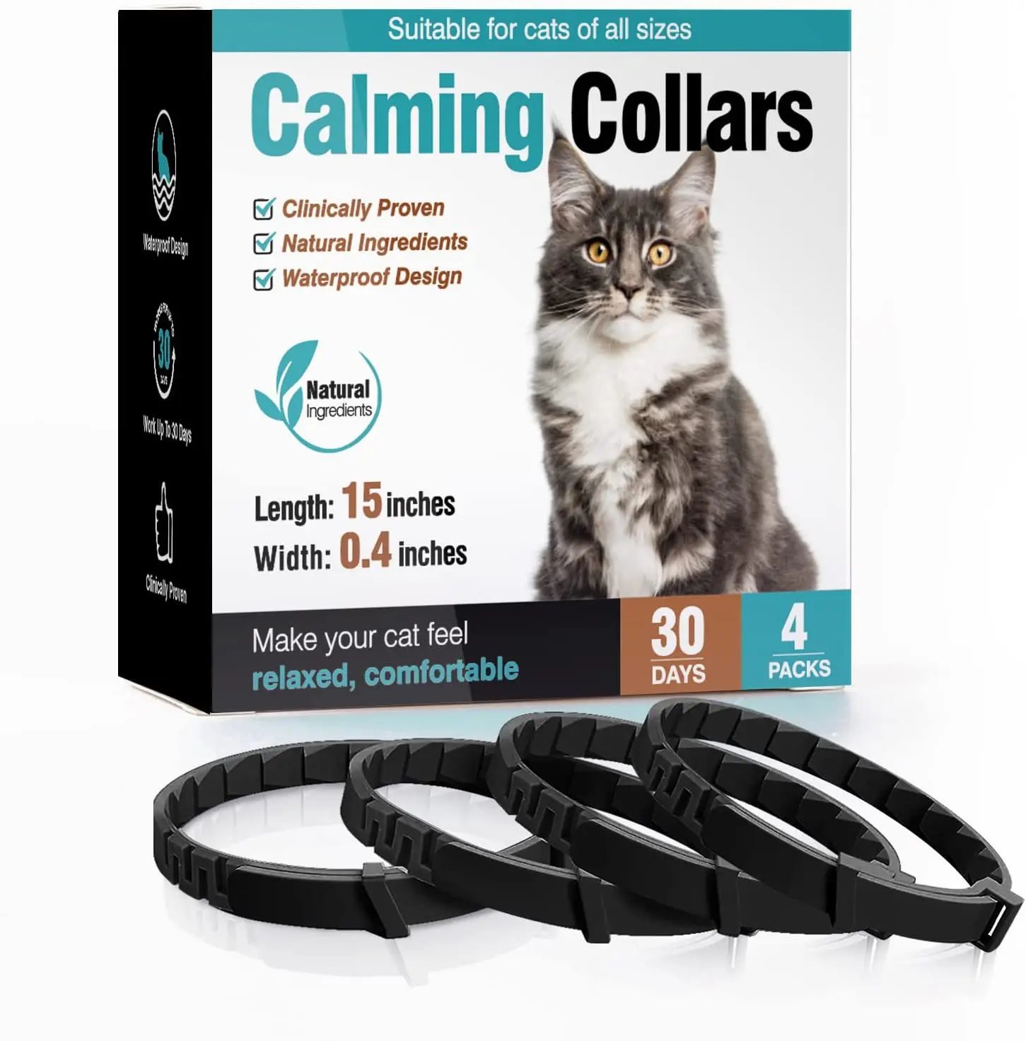 4Pc Cat 38cm-Black