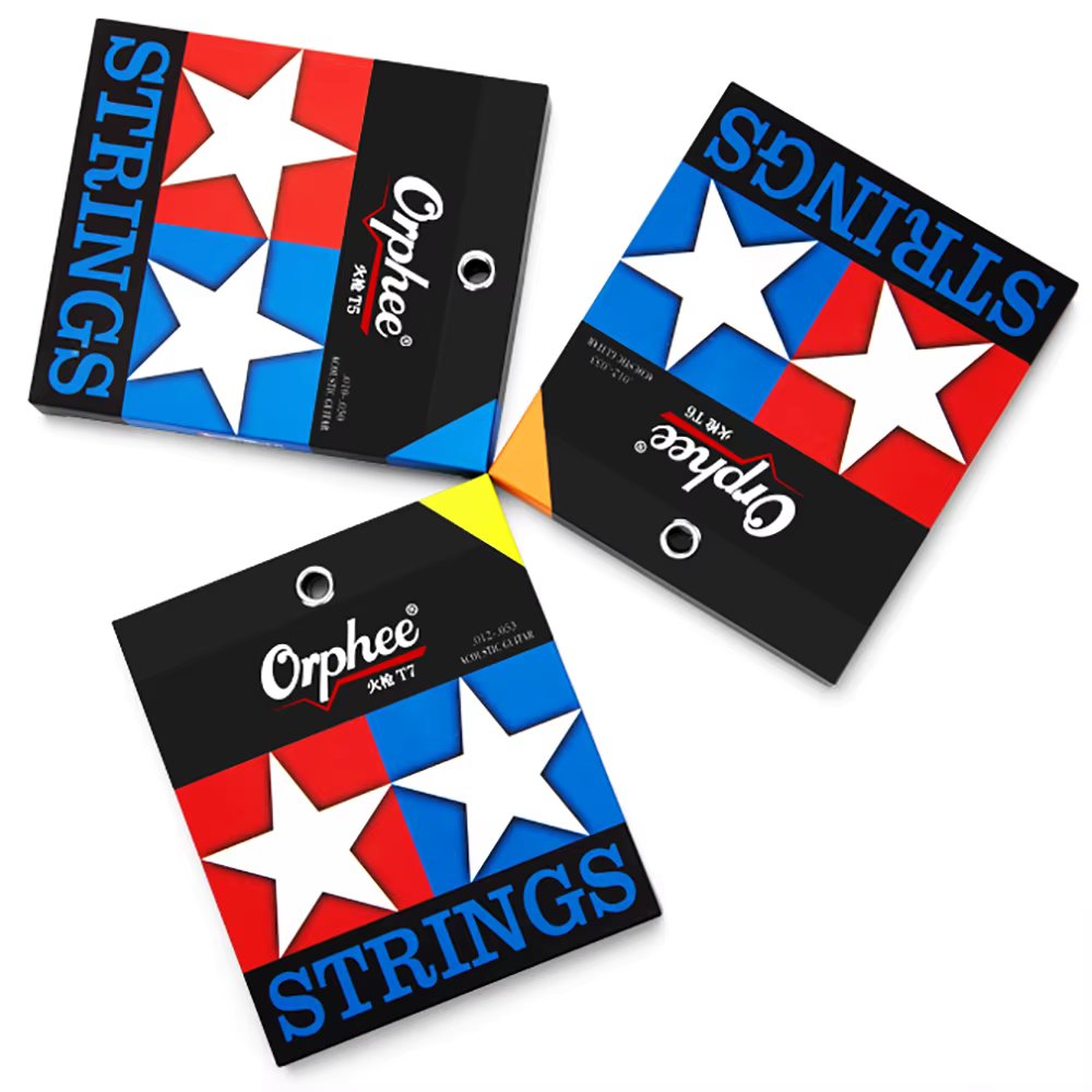 Orphee Acoustic Guitar Strings Phosphor Bronze Nano Double-Coated Anti Rust Acoustic Folk Guitar String Parts & Accessories