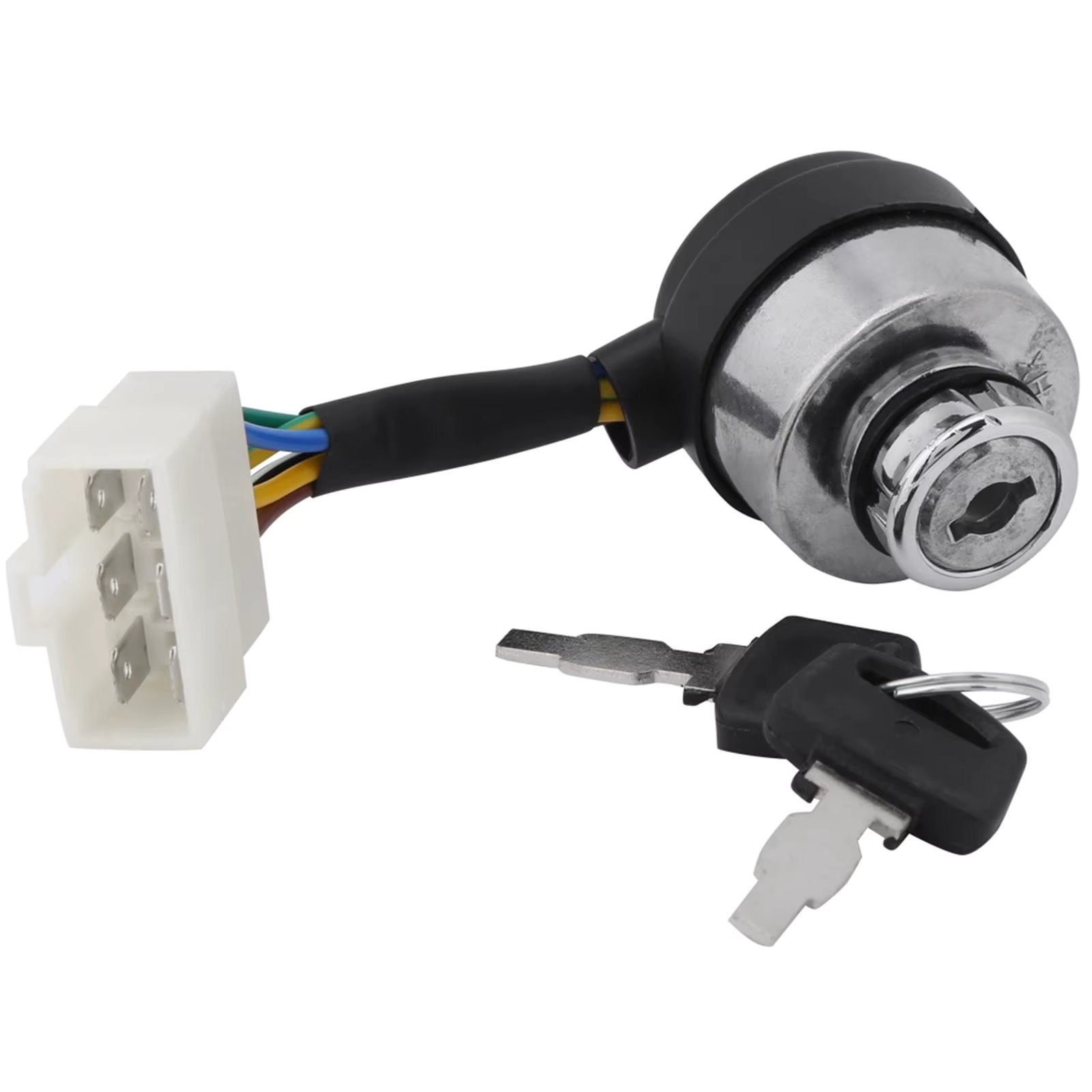 6-Wire Ignition Key Switch for 2 .5-6.5KW 188F Gas Generator - Control Your Generator's Start Easily