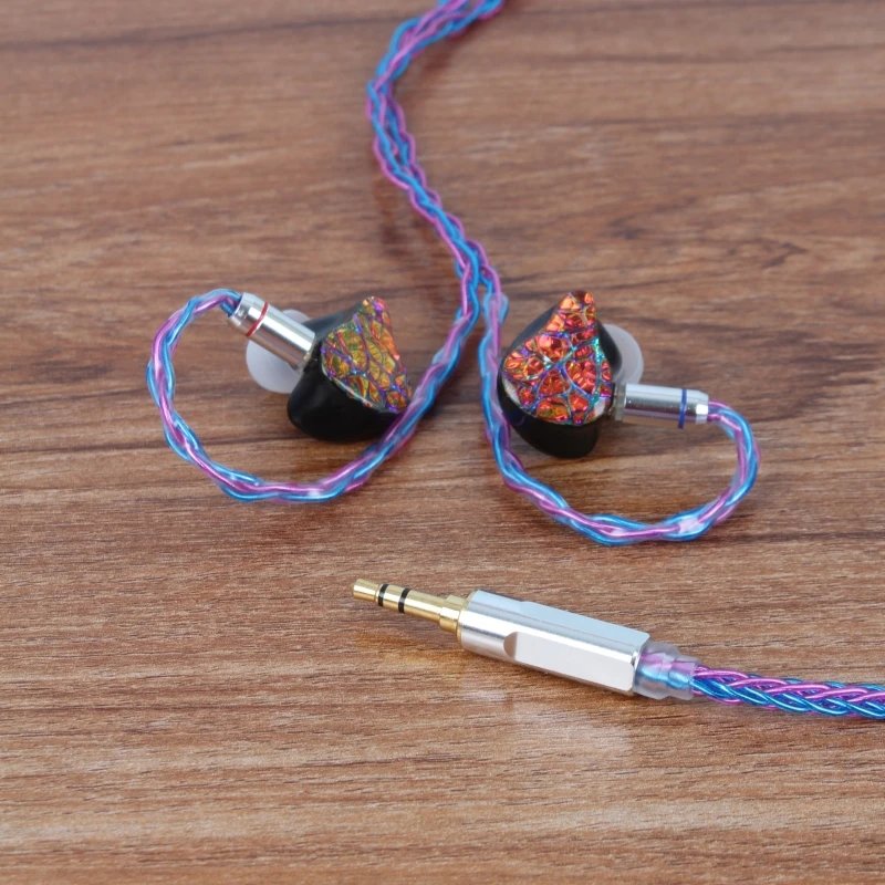 XSL-X-600 In Ear Earphones 1DD+1BA Loop Iron Hybrid HIFI Monitoring Music Earbuds 0.78 2pin Cable Heygears 3D Printing  Shell