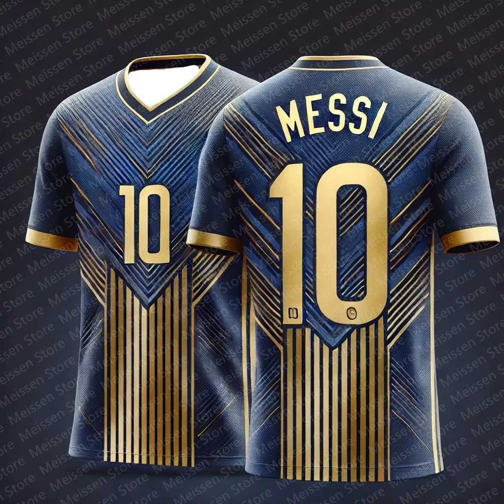 2024 Argentina Ai Messi No.10 Football Fan Jersey Kids Adult Summer Sports Soccer Training Childrens Tops Round Neck Sweatshirt