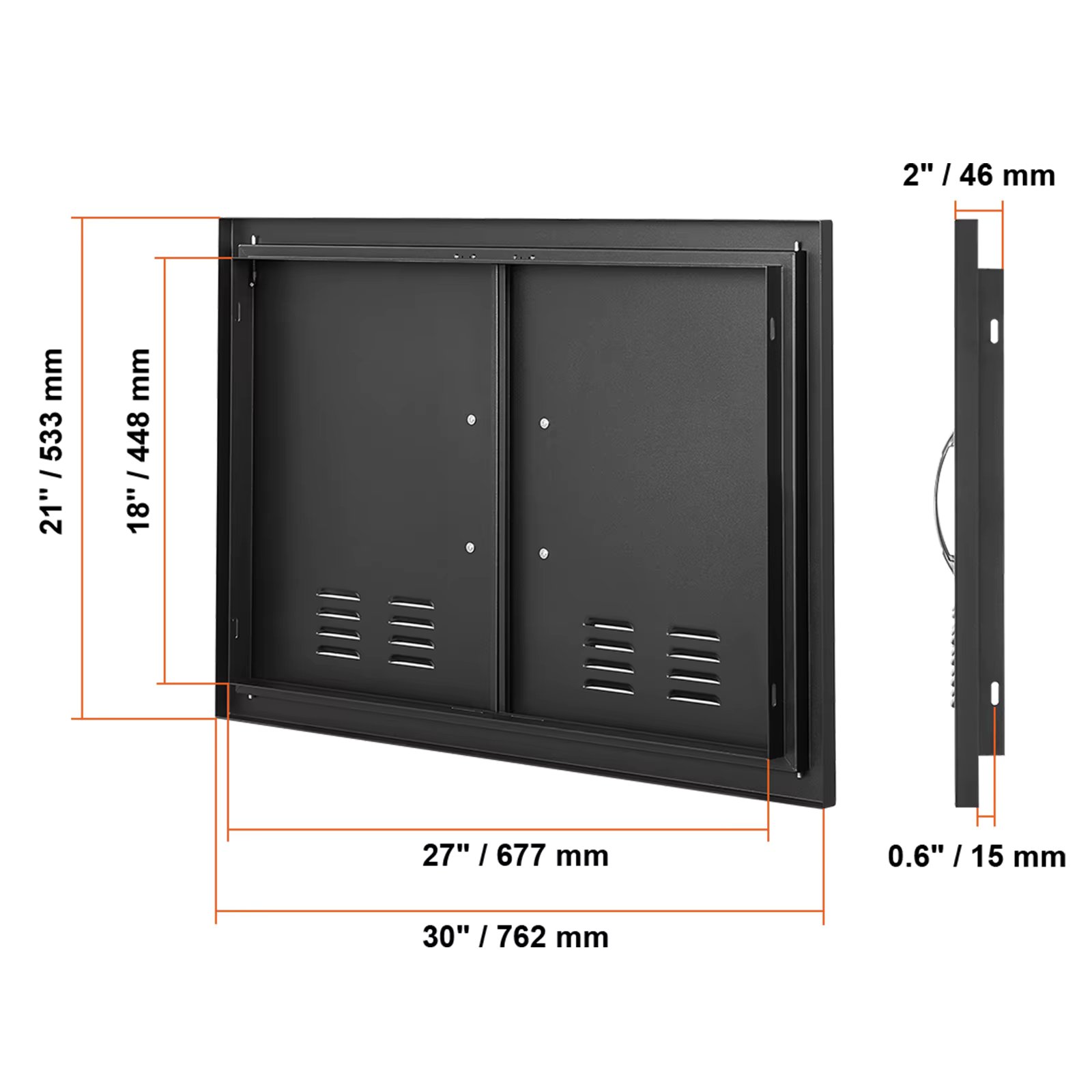 30 x 21 in Black