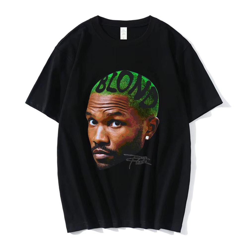 Frank Vintage Graphic T Shirt Blond Hip Hop Popular Music Singer R&B T-shirt Men Women Fashion Oversized Short Sleeve T-shirts