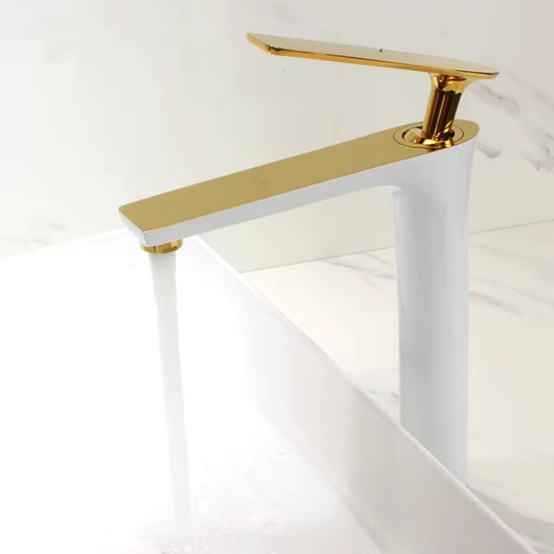 Basin Faucet Bathroom single lever Faucet Hot and Cold Brass Toilet Sink Faucet Water Crane Mixer gold white sink faucet
