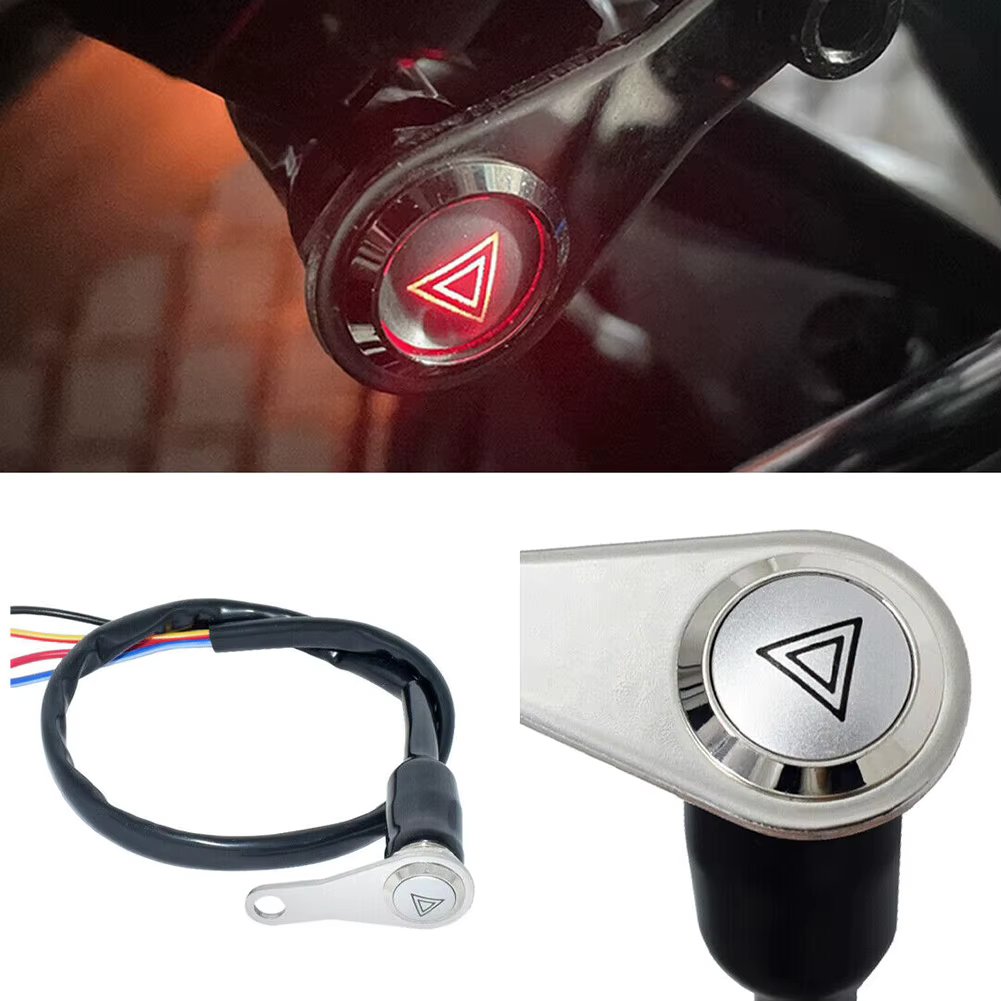 Motorcycle Switch ON+OFF Handlebar Mount Push Button Work Light Control Switch 12V Red LED For Headlight Fog Light Spotlight