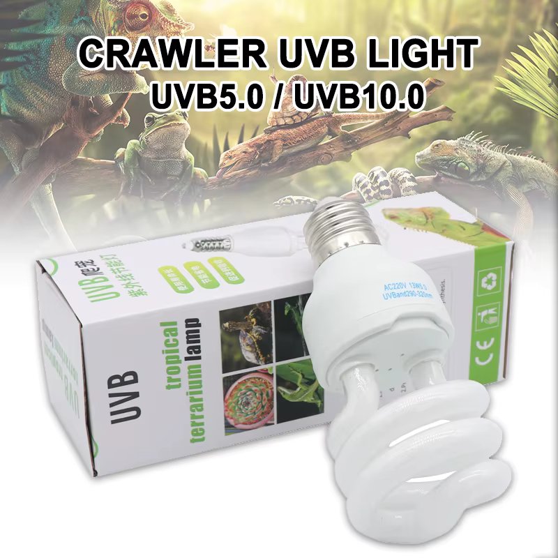 5.0 10.0 15.0 UVB Reptile Lamp 13W /26W UV Rays Energy Saving Terrarium Basking Light Turtle Lizard Snake Reptiles Heating Lamps