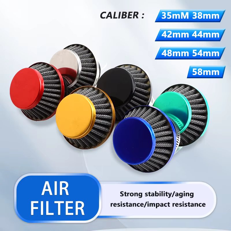 Universal 35mm 38mm 42mm 44mm Air Filter Clearner For Gas Motorized Bicycle Push Mini Moto Pocket Bike ATV Quad Motorcycle Parts