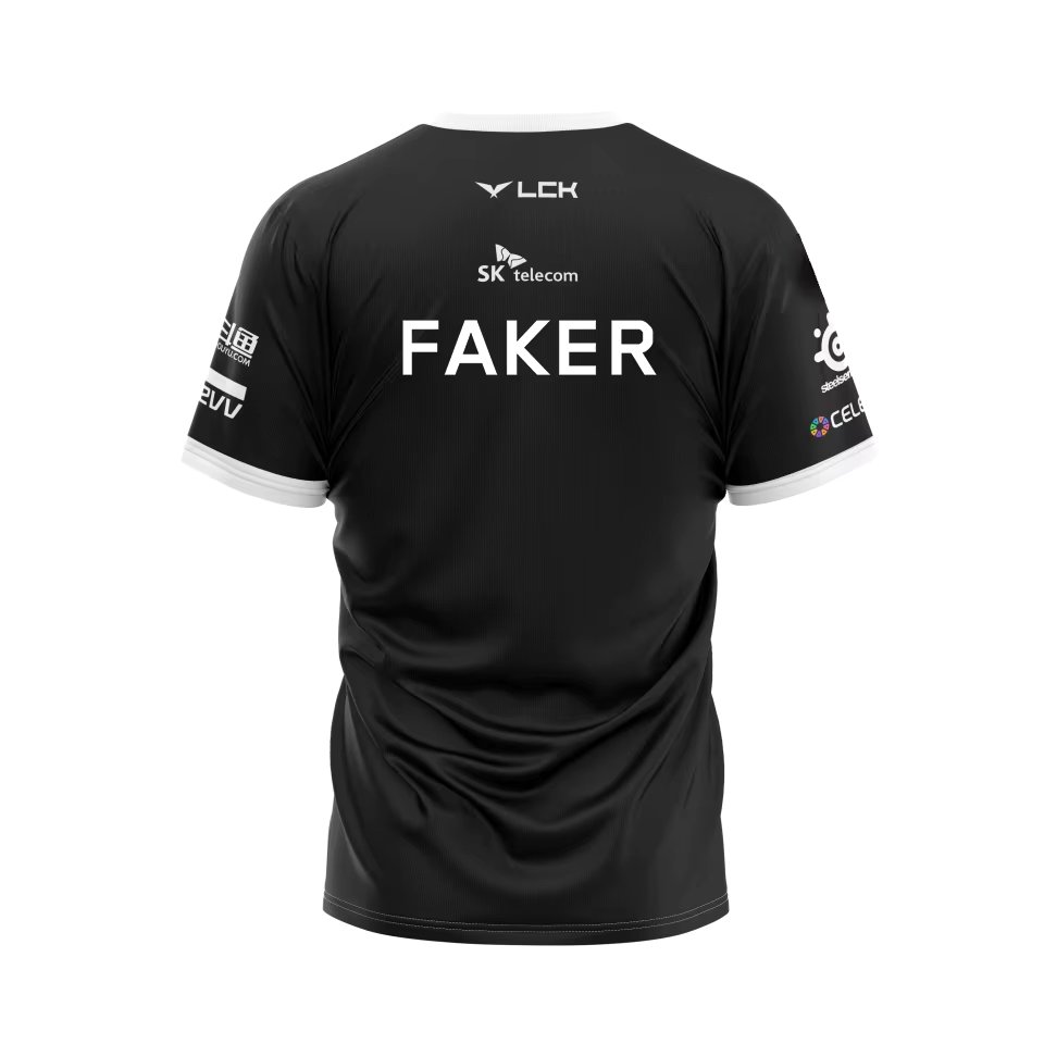 2023 League Of Legends World Finals SKT T1 T Shirt LOL Games Esports Team Uniform T-shirt MSI Faker Zeus Fan Support Boys Jersey