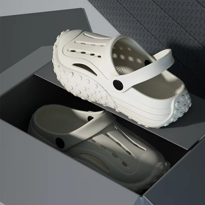 Evshine Super Thick Sole Men's Sandals Outdoor Holes Beach Sandals EVA Cloud Slippers Antiskid Shoes Unisex Beach Slides Sandals