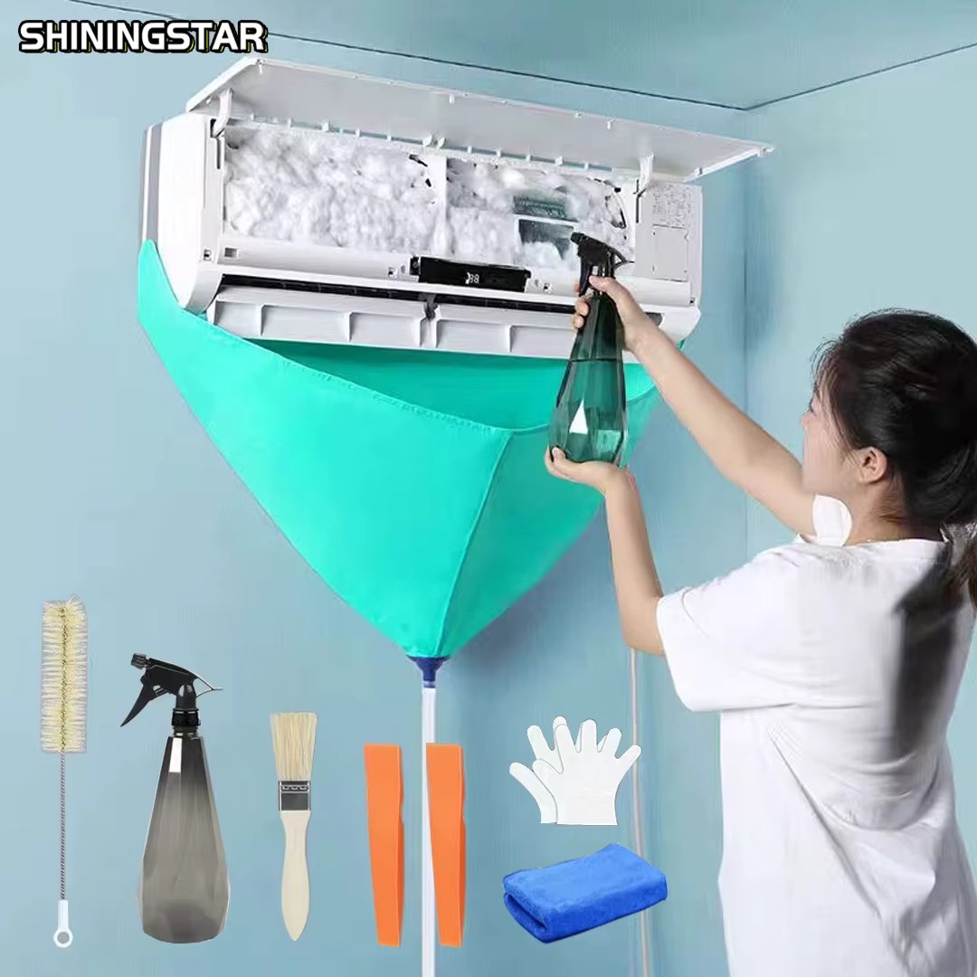 Air Conditioning Cleaning Kit Leak-proof Cover Full Set of Air Wall-mounted Split with Water Pipe Disassembly-free Clean Tools