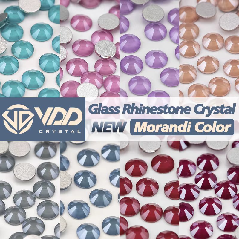VDD SS6-SS30 New Morandi-Color Glass Rhinestone Crystal Flatback Strass Stone Glitter Diamond For Nail Art DIY Crafts Decoration