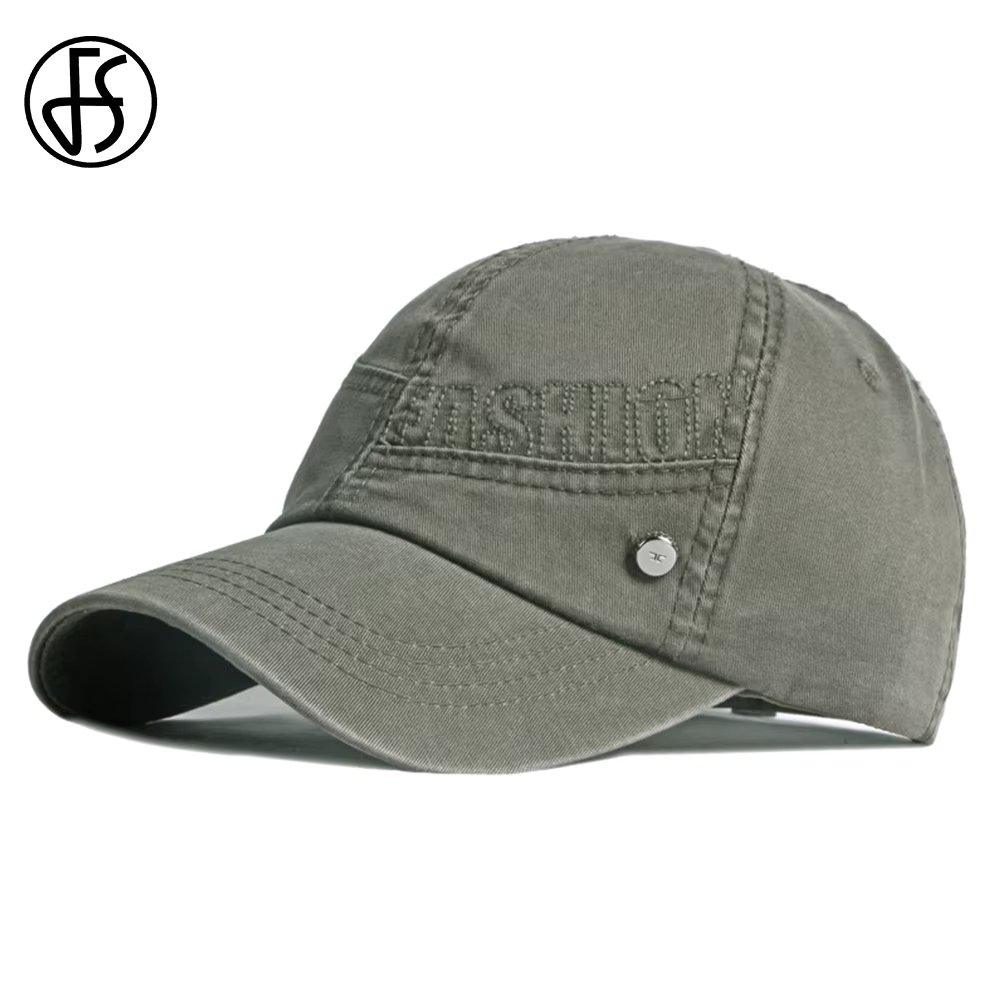FS Trendy Baseball Caps For Men Mature Outdoor Sports Golf Hats Cotton Winter Women Hat Army Green Trucker Cap Gorras Hombres