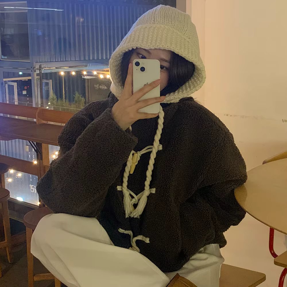 Wang Dom pretzel Hood Bara Clavan Knot hat 2color No. 199