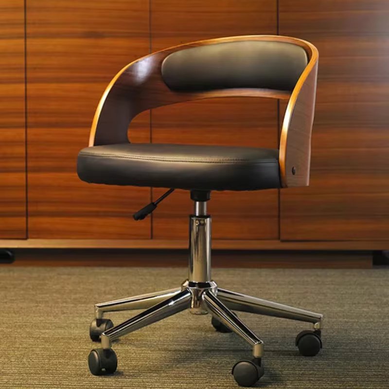 Computer Office Chair Rotating Leisure Chair Solid Wood Desk Armchair Home Lift Chair Ergonomic Desk Seat Office Chair