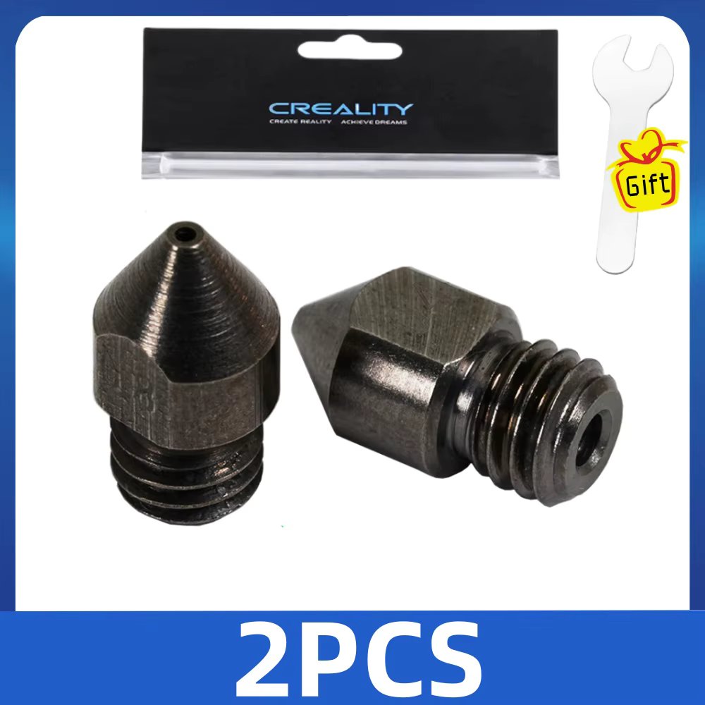 2/5/10PCS MK8 Hardened Steel Nozzles 0.2 0.4  0.6 0.8 1.0mm M6 Thread 1.75MM Filament for 3D printers Hotend CR10 Ender3