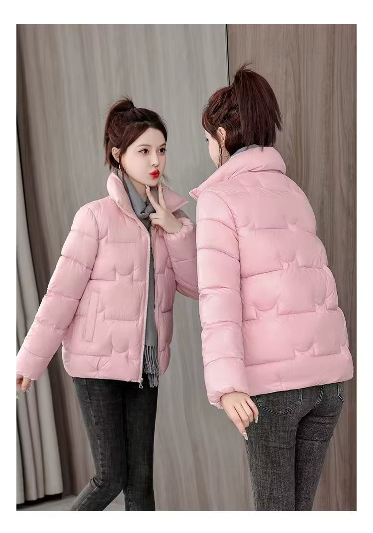 New winter opaque Korean duck-padded jumpers with wide-collar cotton with half-length and style jumper suit lee jumper