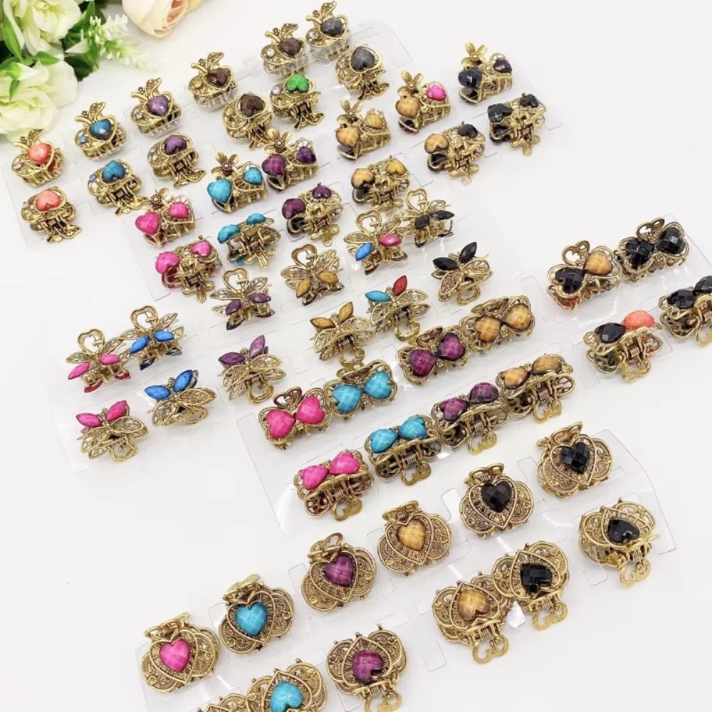 12 PCs Mini Piranha Metal Hair Kit