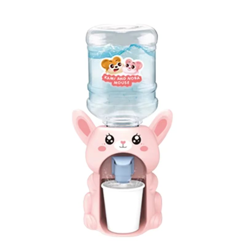 Kawaii Mini Water Dispenser for Children Kids Gift Cold/Warm Water Juice Milk Drinking Fountain Simulation Cartoon Kitchen Toy