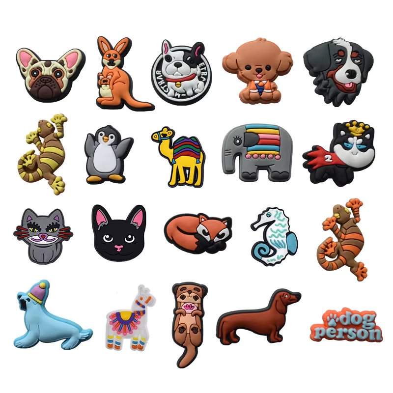 Hot Sales Elephant Dog Camel Horse Shoe Charms Pin for Crocs Accessories Shoe Decoration Kids Adult Christmas Party Gifts