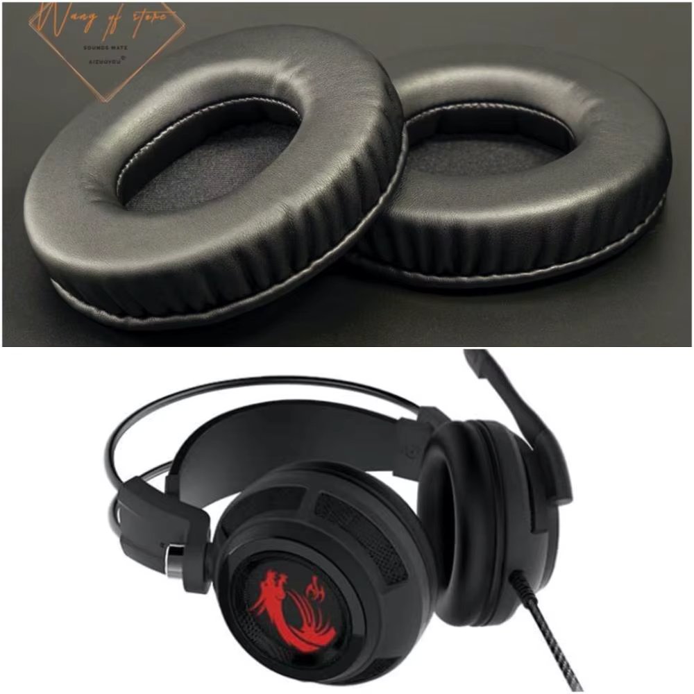 Thick Soft Leather Ear Pad Foam Cushion EarMuff For MSI Gaming Headphone