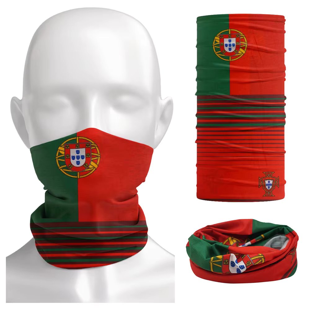 Portugal Flag Bandanas Outdoor Sports Hiking Camping Cycling Face Mask Tube Scarf Portuguese Windproof Neck Gaiter Balaclava
