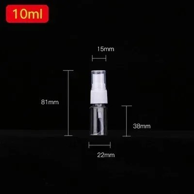 10/50/120ml Travel Refillable Bottles Dispenser Portable Transparent Plastics Spray Bottle PET Cosmetics Water Alcohol Container
