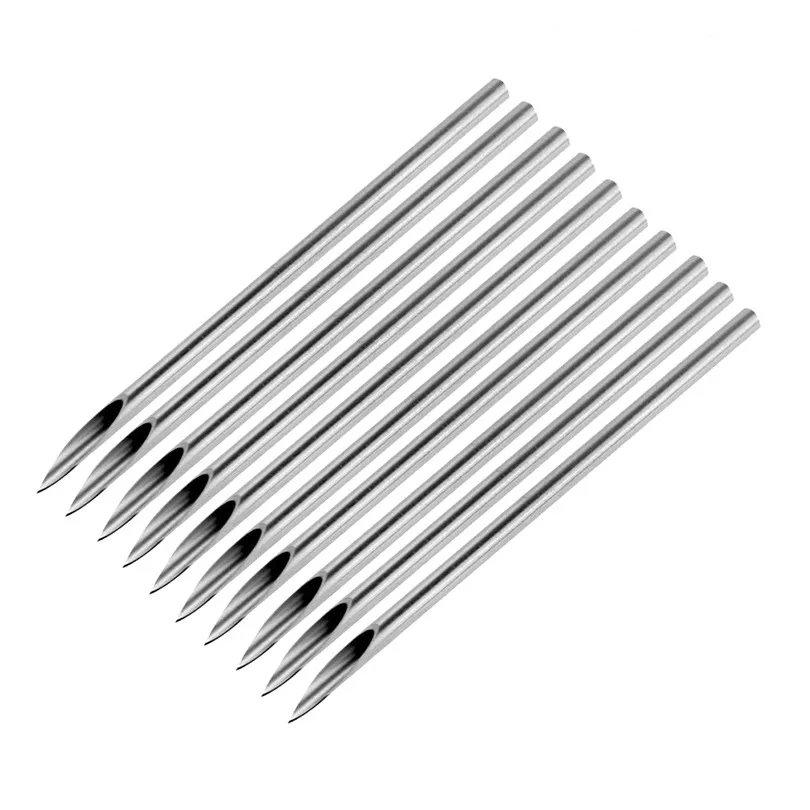 WKOUD 5-25pcs Disposable Sterile Body Piercing Needles Medical Tattoo Needle For Navel Nipple Lip Ring Kit Surgical Steel Tool