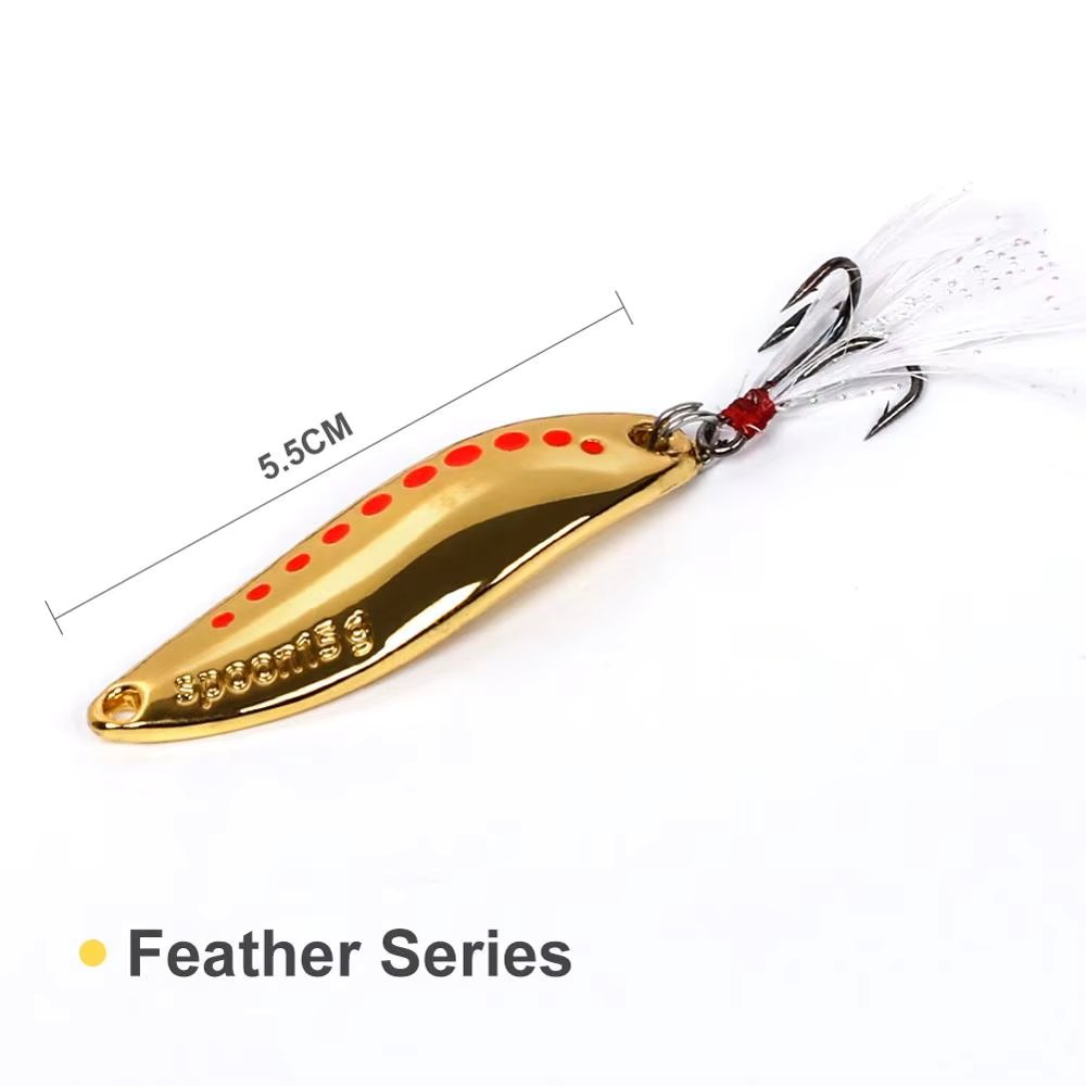 1 pcs Gold Feather