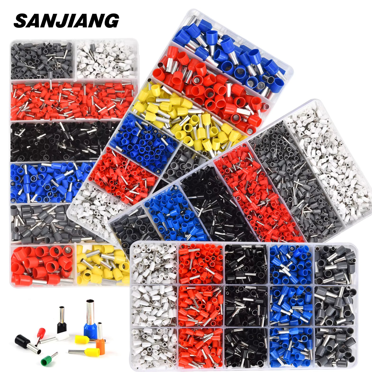 Tube Terminal Boxed Cable Connector Wire Ferrule Terminal Kit - Parallel Wiring Function for Wire Ends