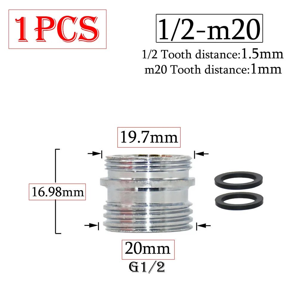 Brass 1/2 x M16 M18 M20 M22 M24 M28 Thread Connector Silver Faucet Joints Water Purifier Accessory Kitchen Water Tap Adapter
