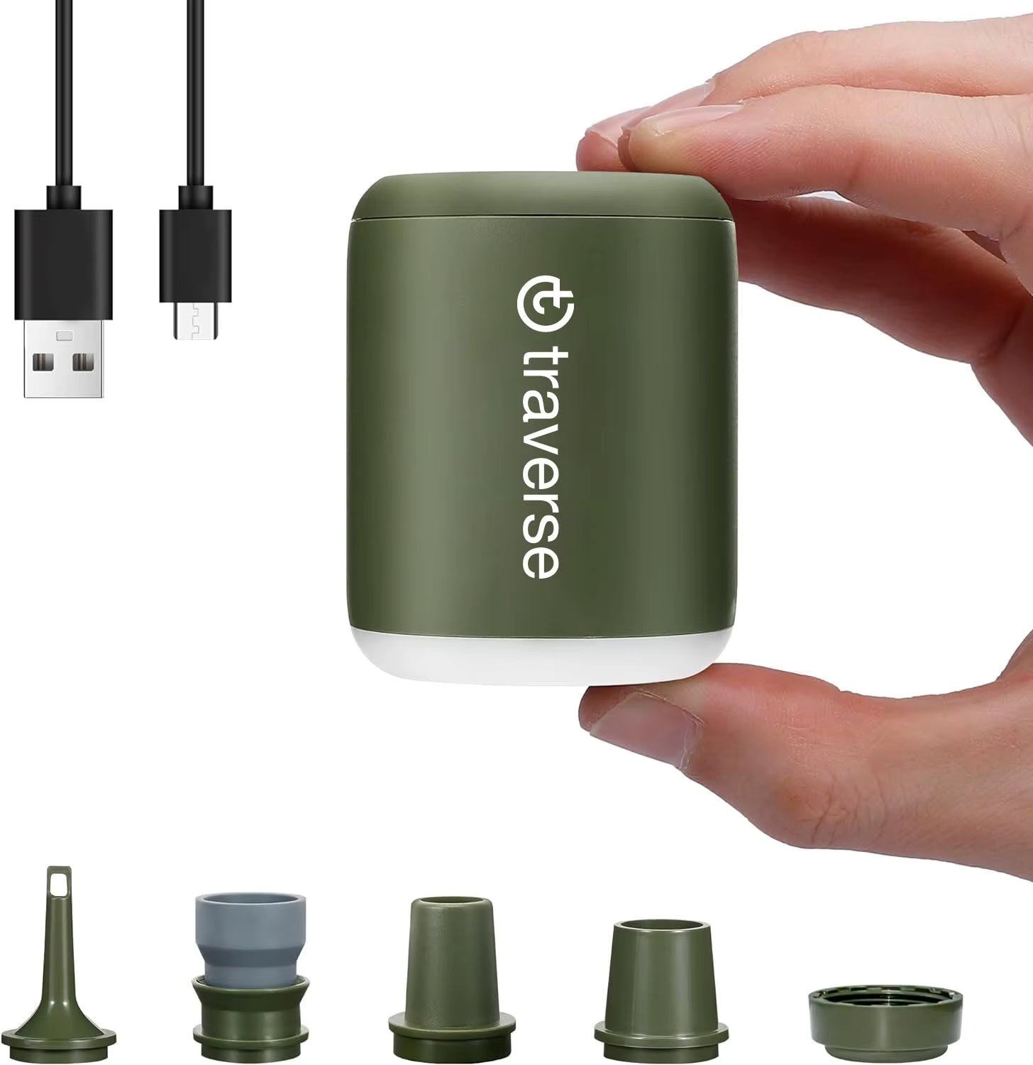 Nano Inflatable Pump with Built-In Lantern & Magnetic Design for Air Mattress, Pool Floats, & More