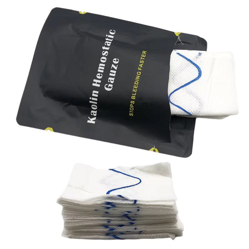 Kaolin Rapid Hemostatic Gauze for Blood Clotting Fast Trauma Care Camping Survival Equipment Emergency Wound Dressing First Aid